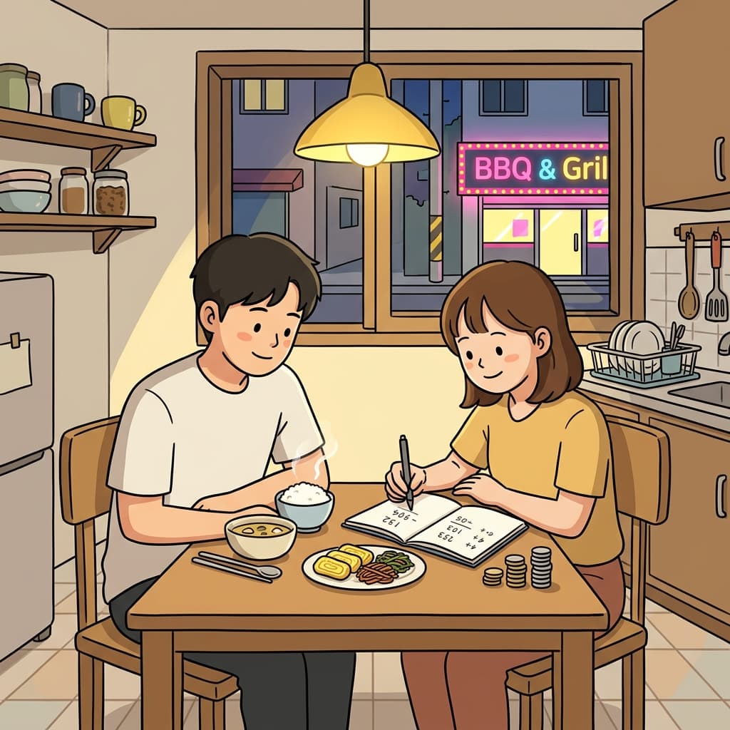 They live within means by cooking at home and skipping fancy dinners out.