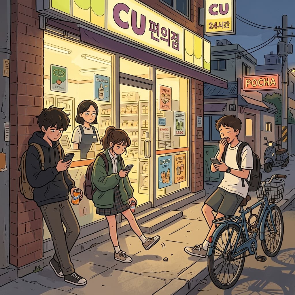 The teens loiter outside the convenience store, sipping sodas with nowhere to be.