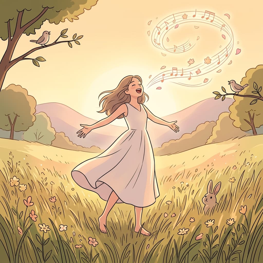 Her lyrical voice floated through the meadow like a song from a dream.