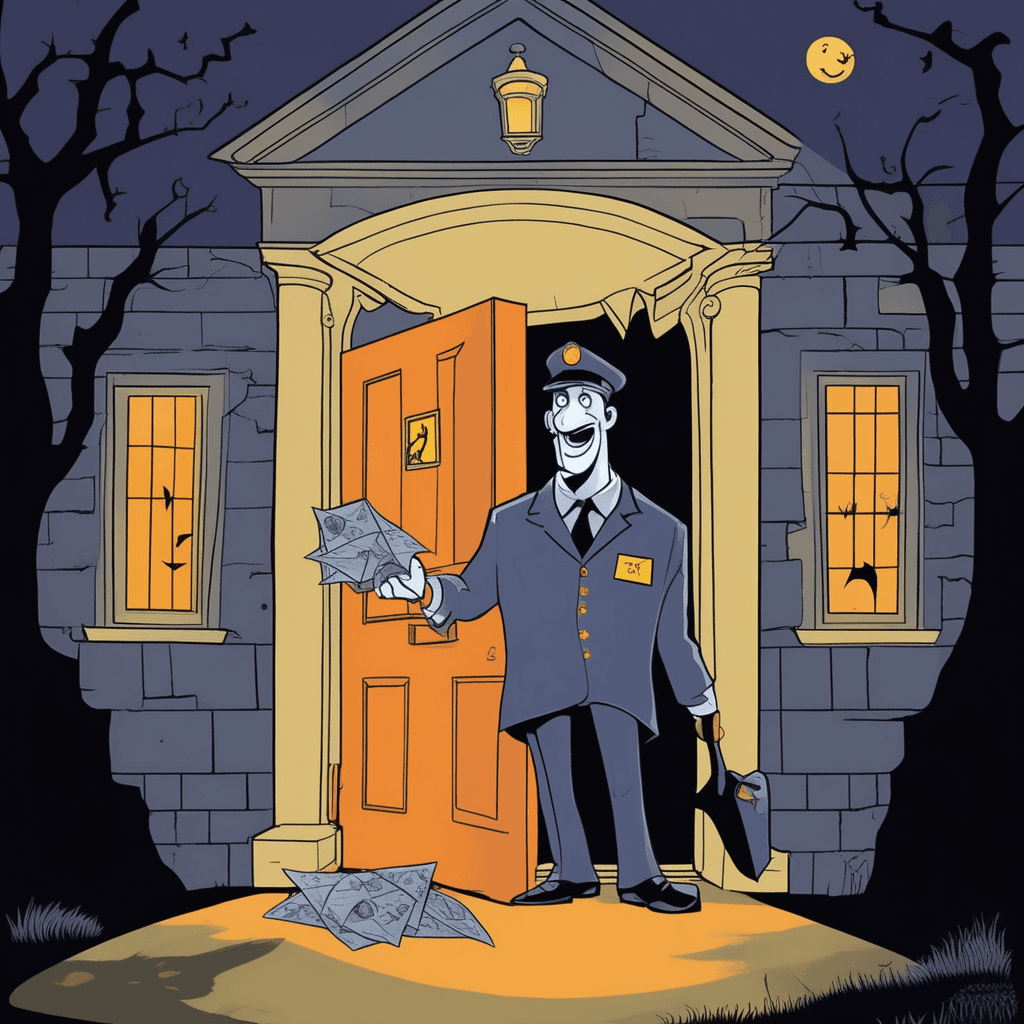 The postman wonders who sends mail to a madman like Batman