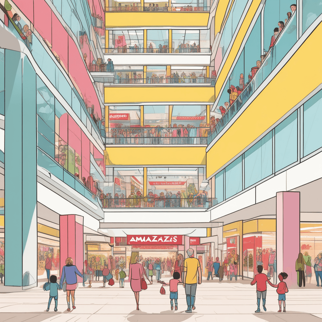 Large building with many stores