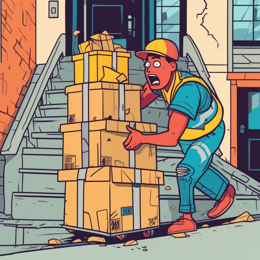 Manage to deliver the damaged package without further damage!