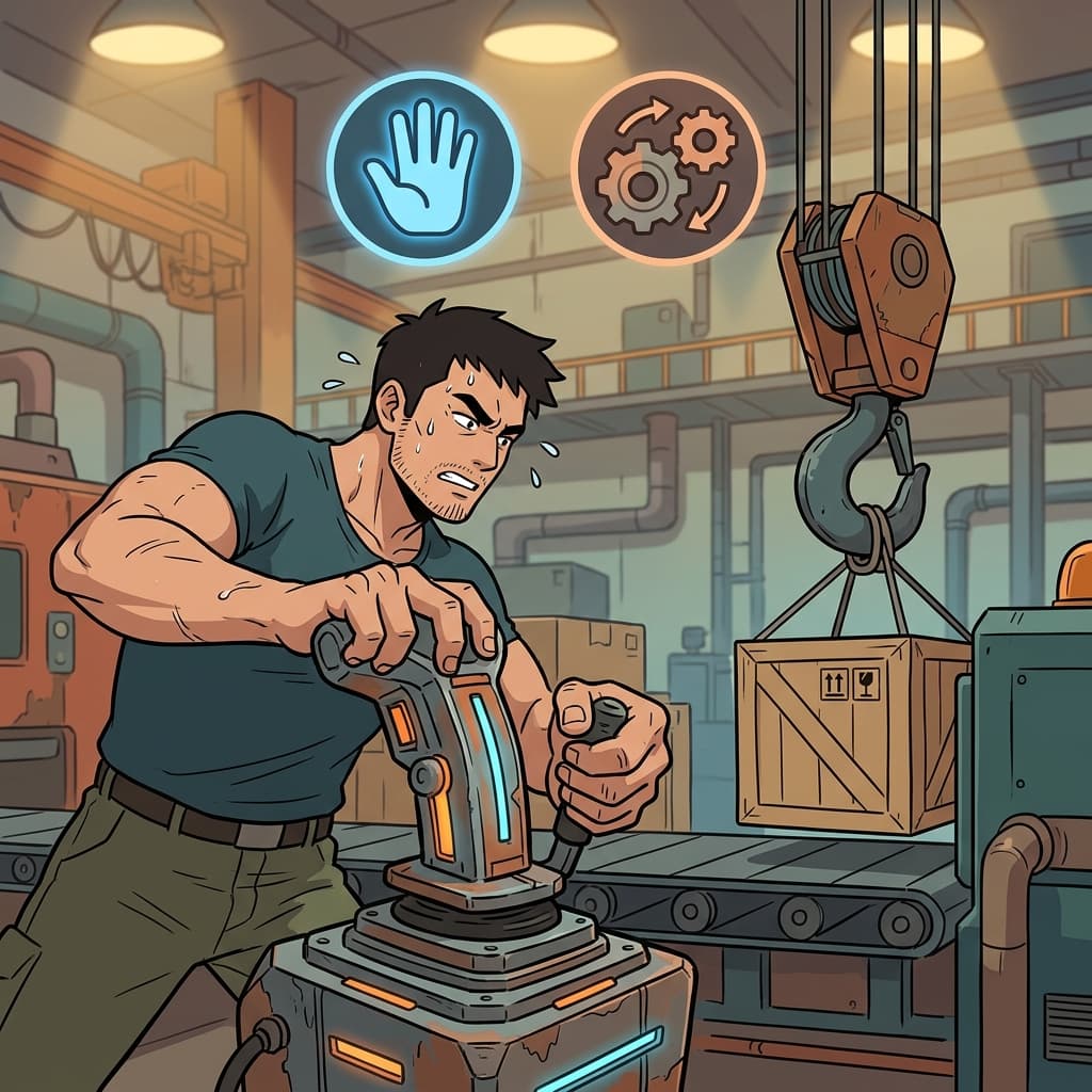 MANU(hand) + EUVER(work) — to maneuver originally means to skillfully work and steer a heavy machine with your own hands.