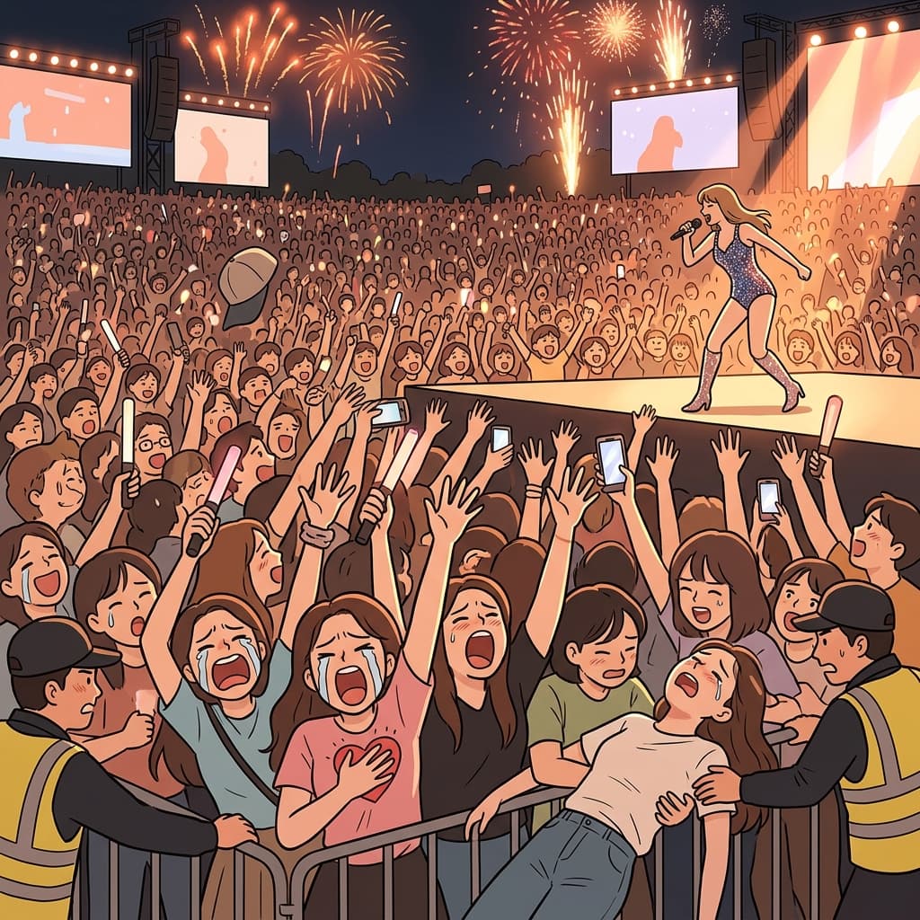 The crowd's mania for the pop star erupted the moment she stepped on stage.