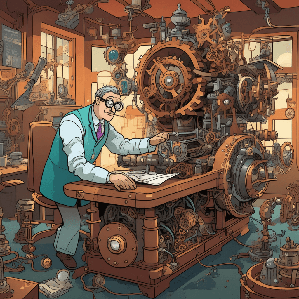 Maniacal with machines, yet clerical with papers!