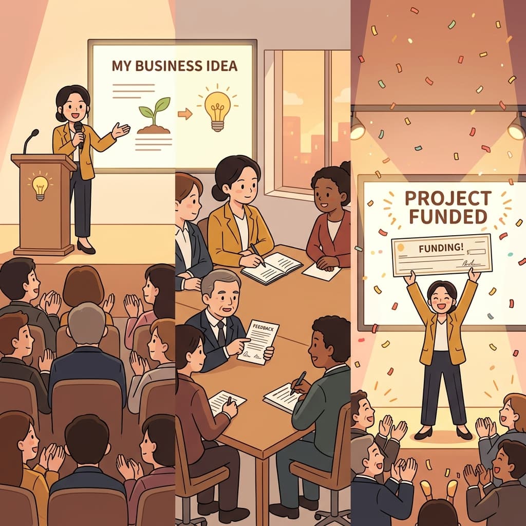 Her business idea manifested itself during the presentation, answered every request, and led to success.
