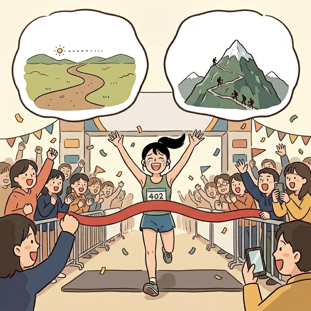 Finishing the marathon became his greatest achievement.