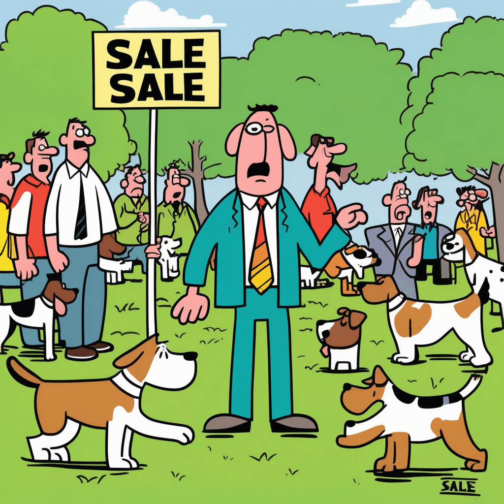 Park down with sales, dogs bark down the deals, customers mark down their wishlists!