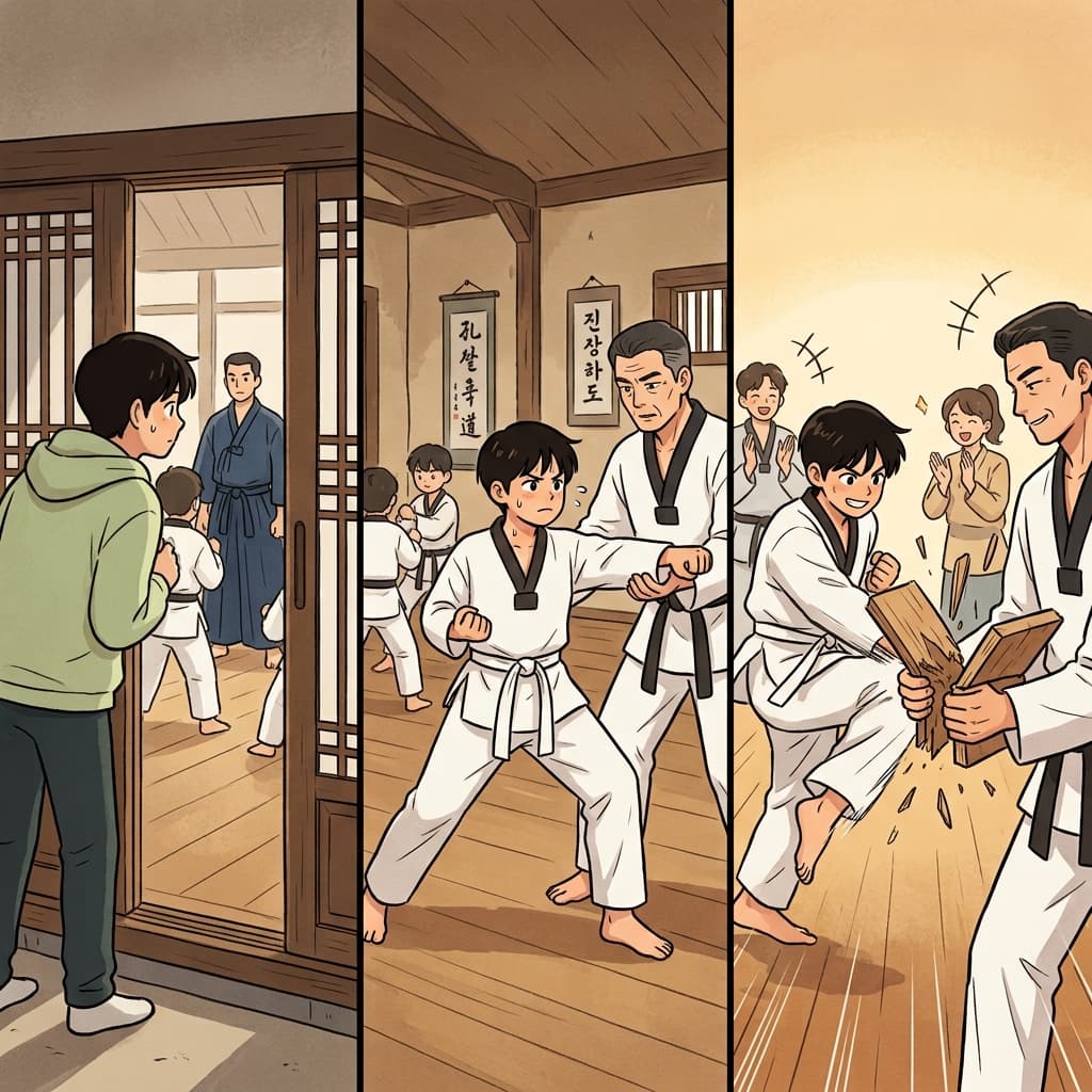 After watching only a partial lesson, he mastered impressive martial arts moves.