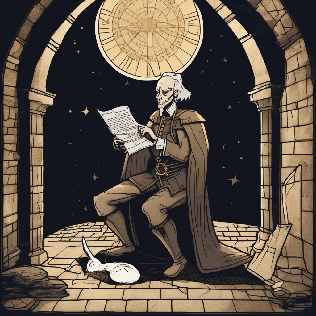 A martyr holds the charter at quarter past midnight