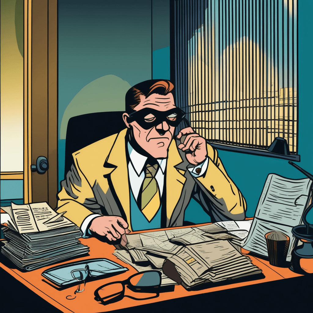 The masked detective, when asked, stays tasked!