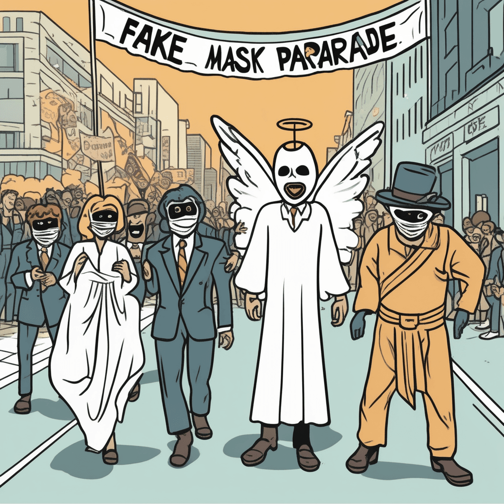 Mask parade full of fake pretenders hiding their true selves