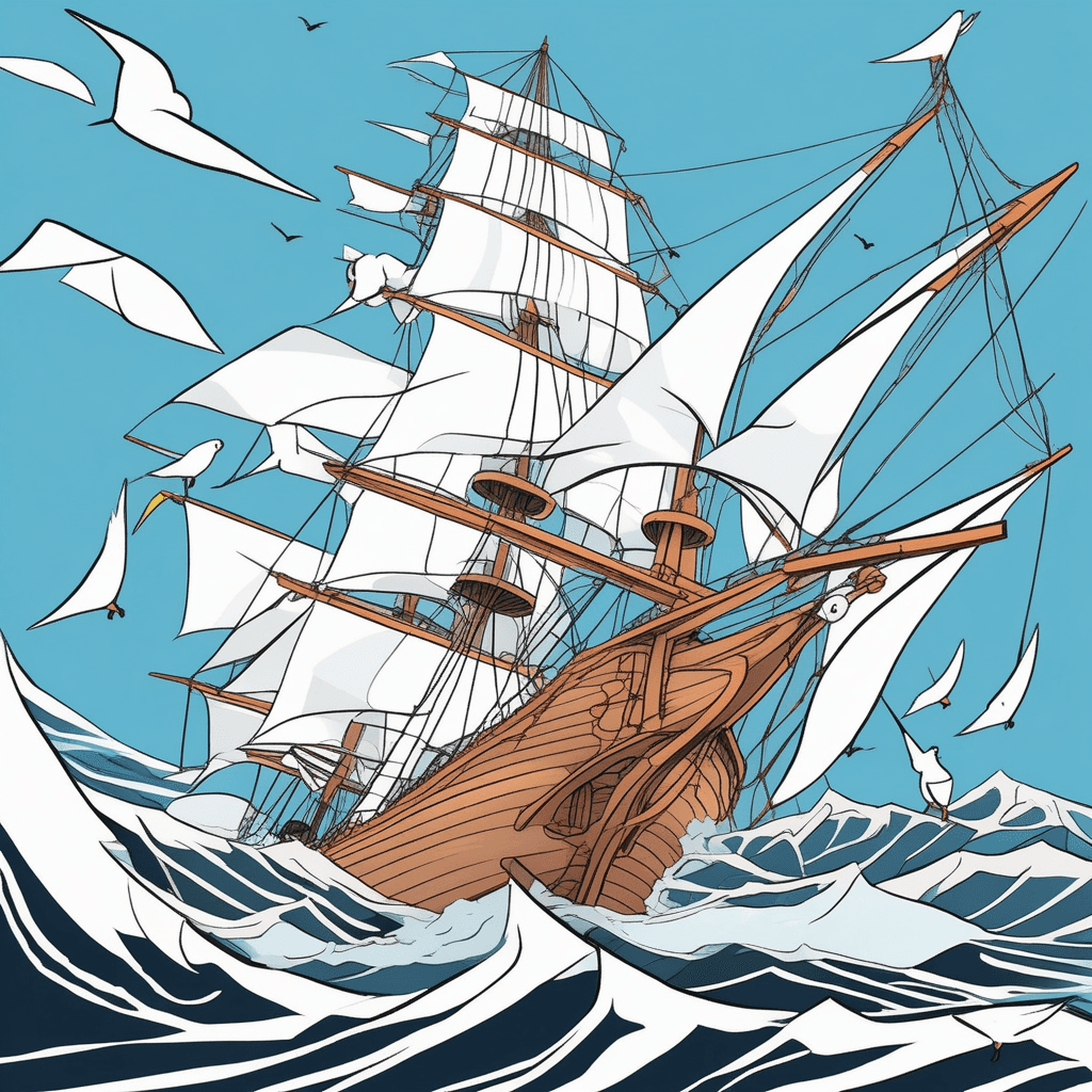 Mast held high, sailing fast beyond the past!