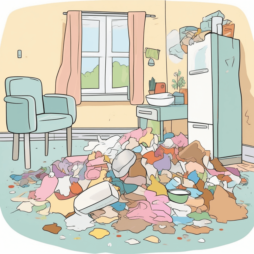 the state or quality of being messy; untidiness or disorder