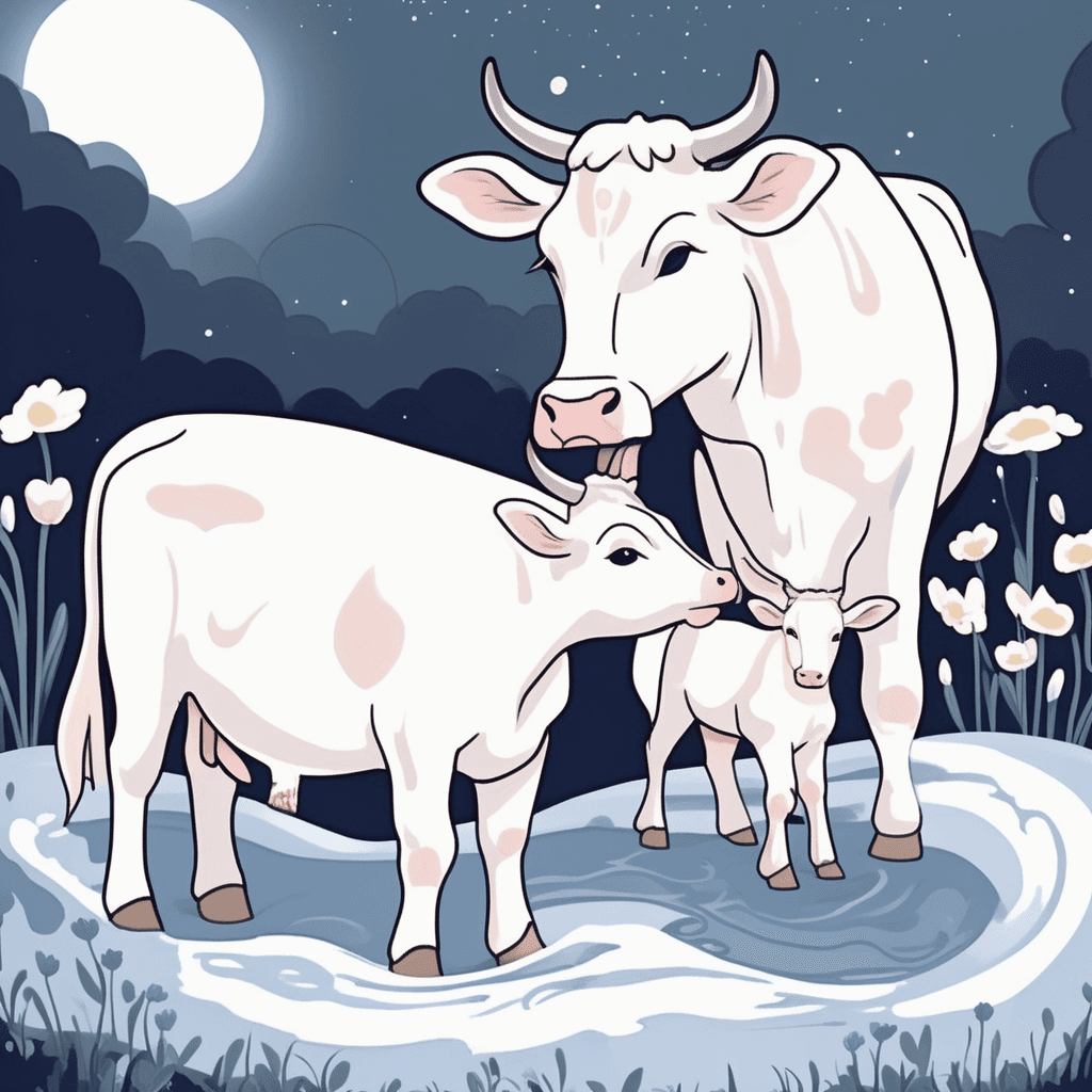 Milk flows silk-smooth to build strong bodies, each precious drop spilt with care and nurture