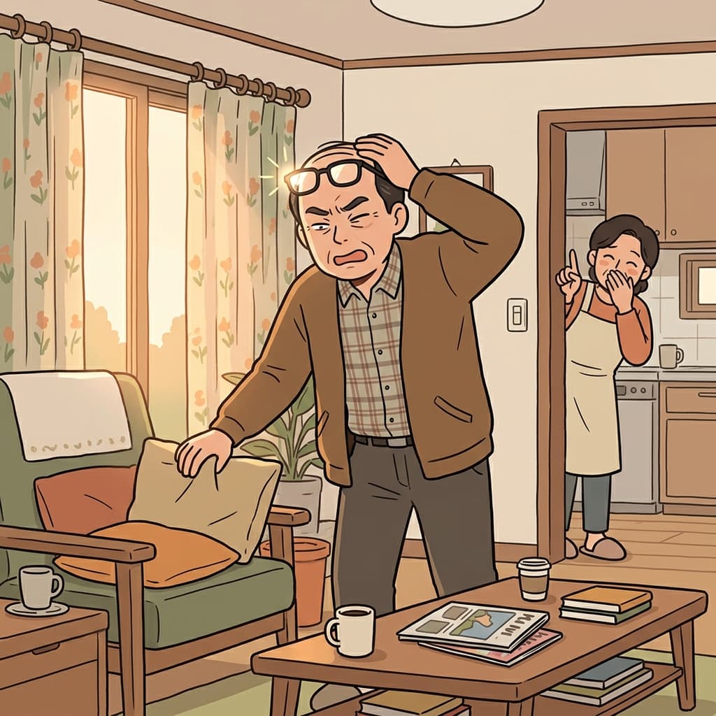 He always seems to mislay his glasses right when he needs them.