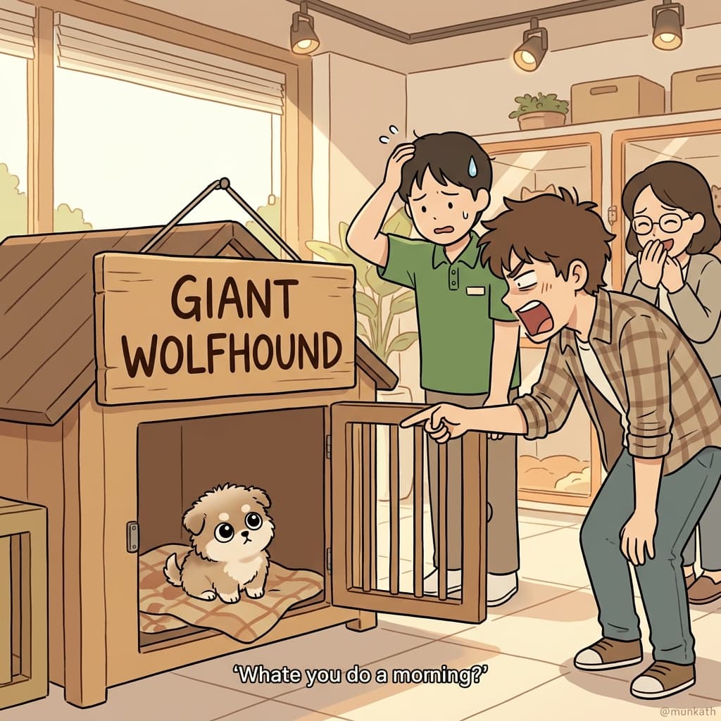 Calling this tiny puppy a 'Giant Wolfhound' is a total misnomer.