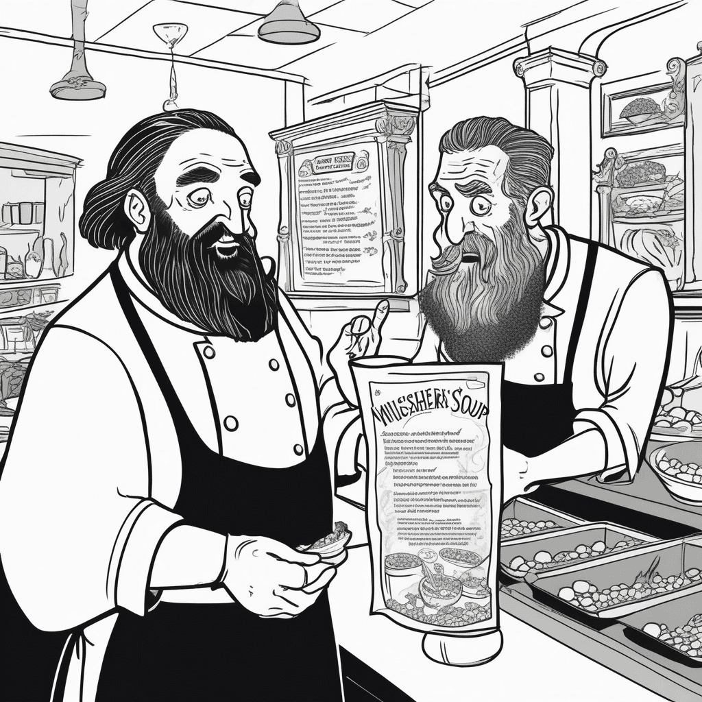 The customer learned the philosopher's soup was just a misnomer!