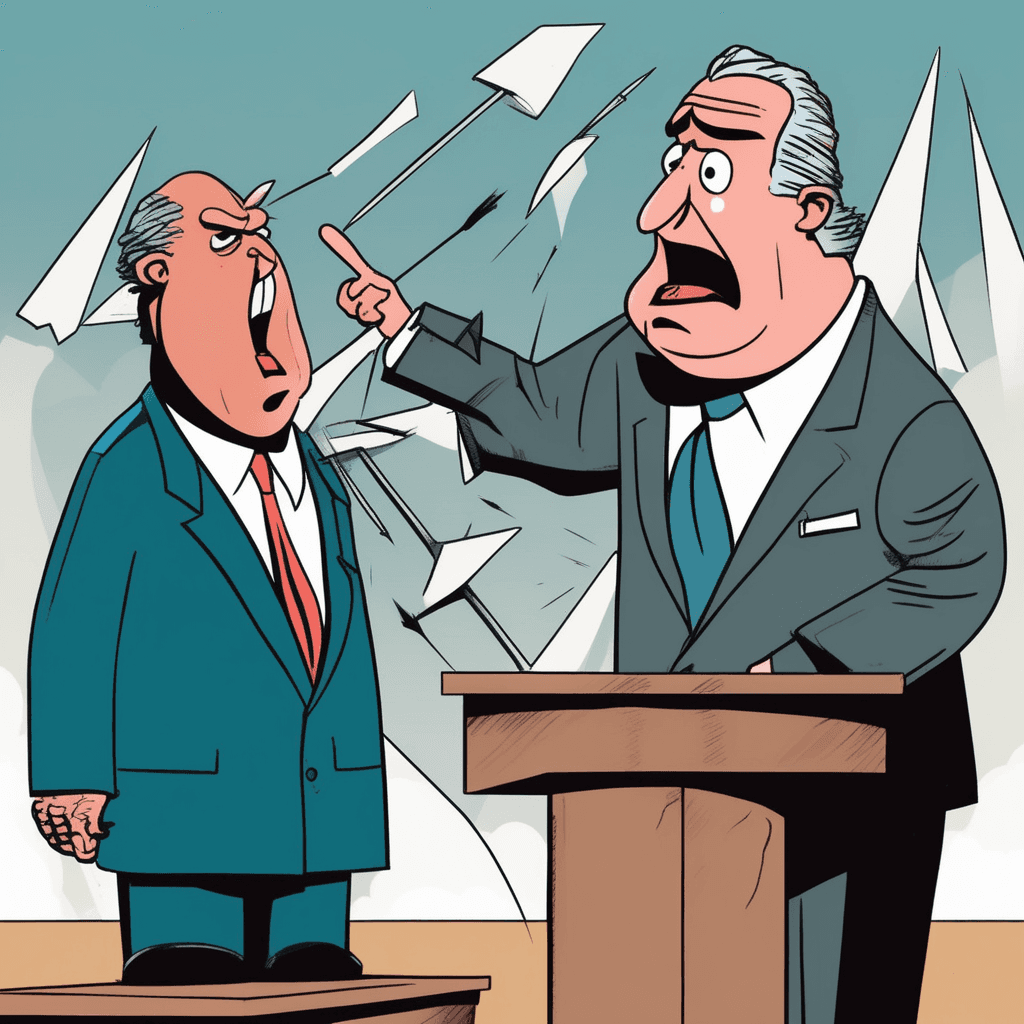 The mordant critic exposed how the ignorant man pretended to be important!