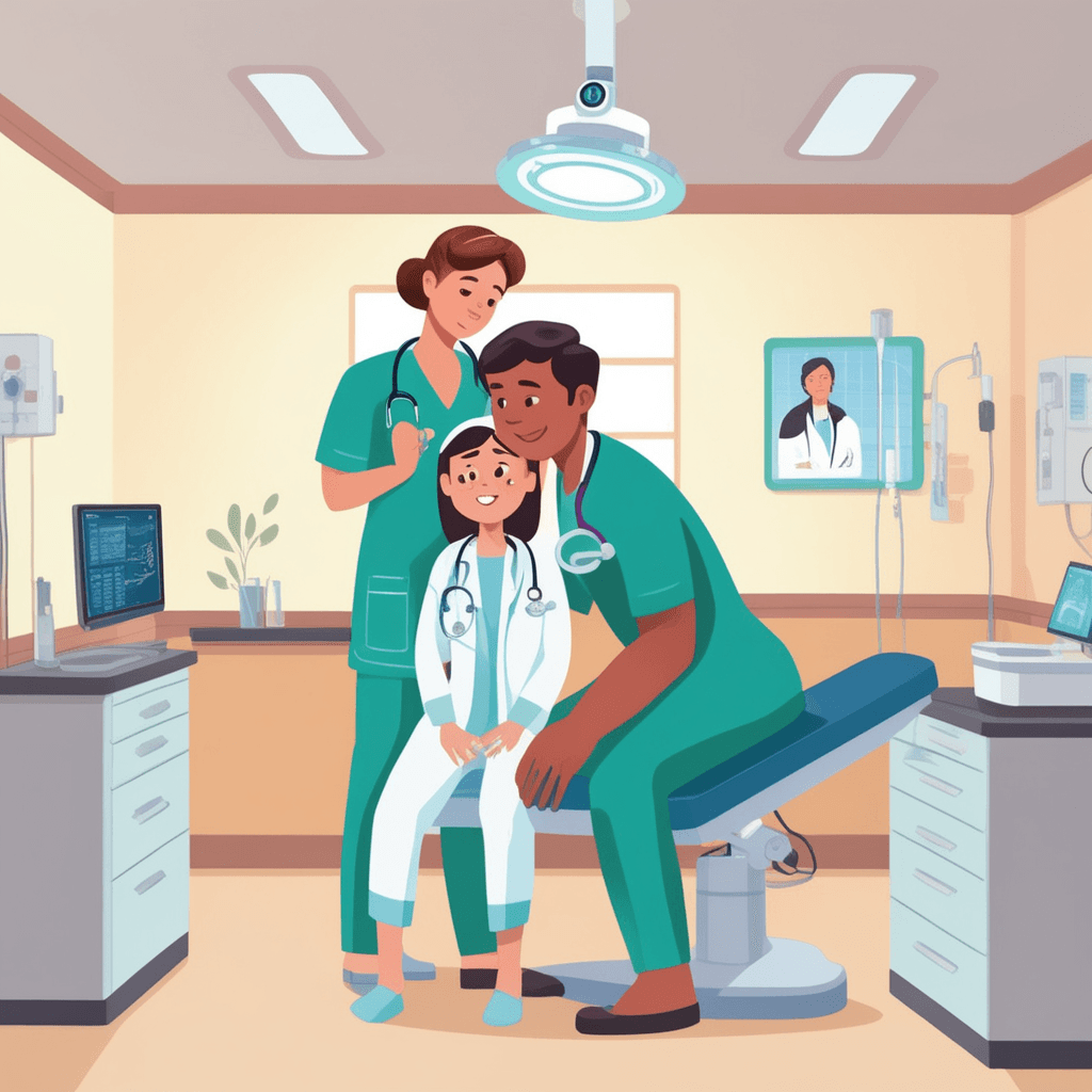 A doctor gently examines the patient's neck during a routine checkup