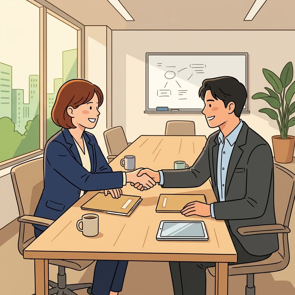 The two companies negotiated for hours before reaching an agreement.