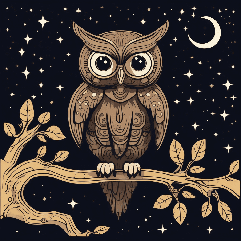 The nocturnal owl feels eternal time through its internal rhythm.