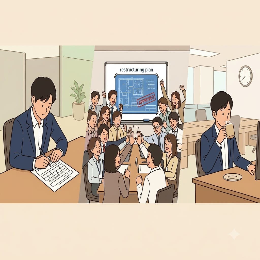 He filled out the company form, adapted to the reform, and returned to his normal routine.