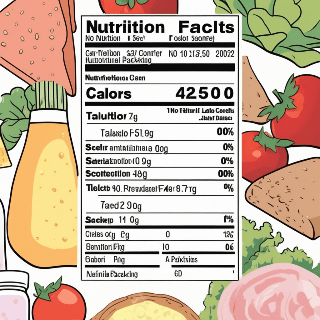 A label on food packaging that provides information about the nutritional content of the food