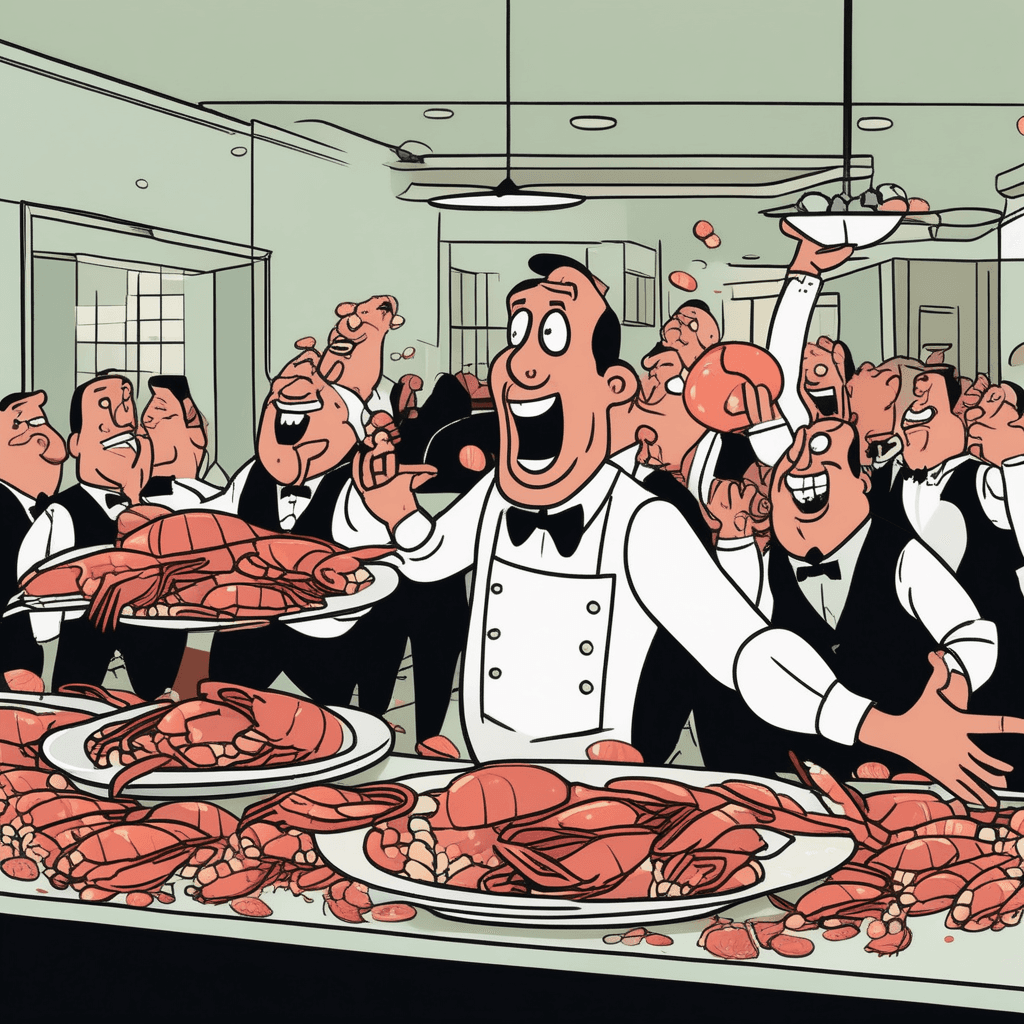 The oafish waiter dropped shellfish while being selfish!