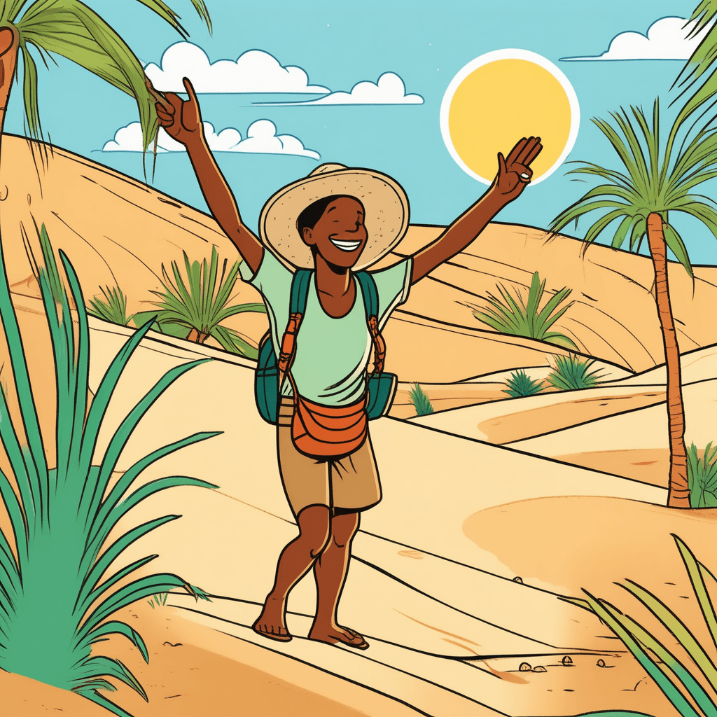 Multiple fertile spots in desert