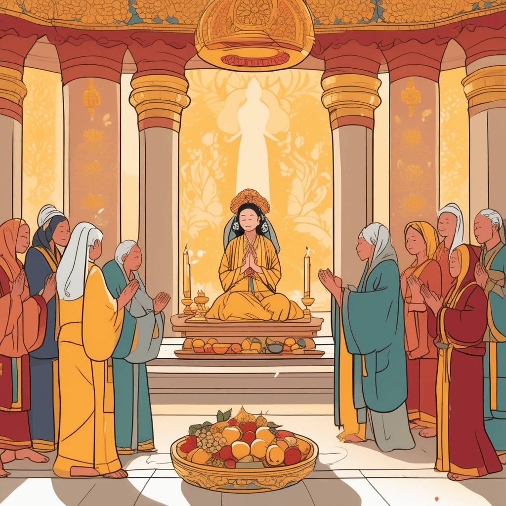 Religious offering to the divine