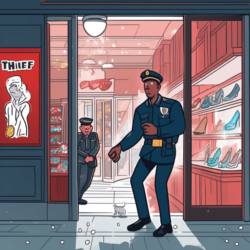 Caught committing a crime