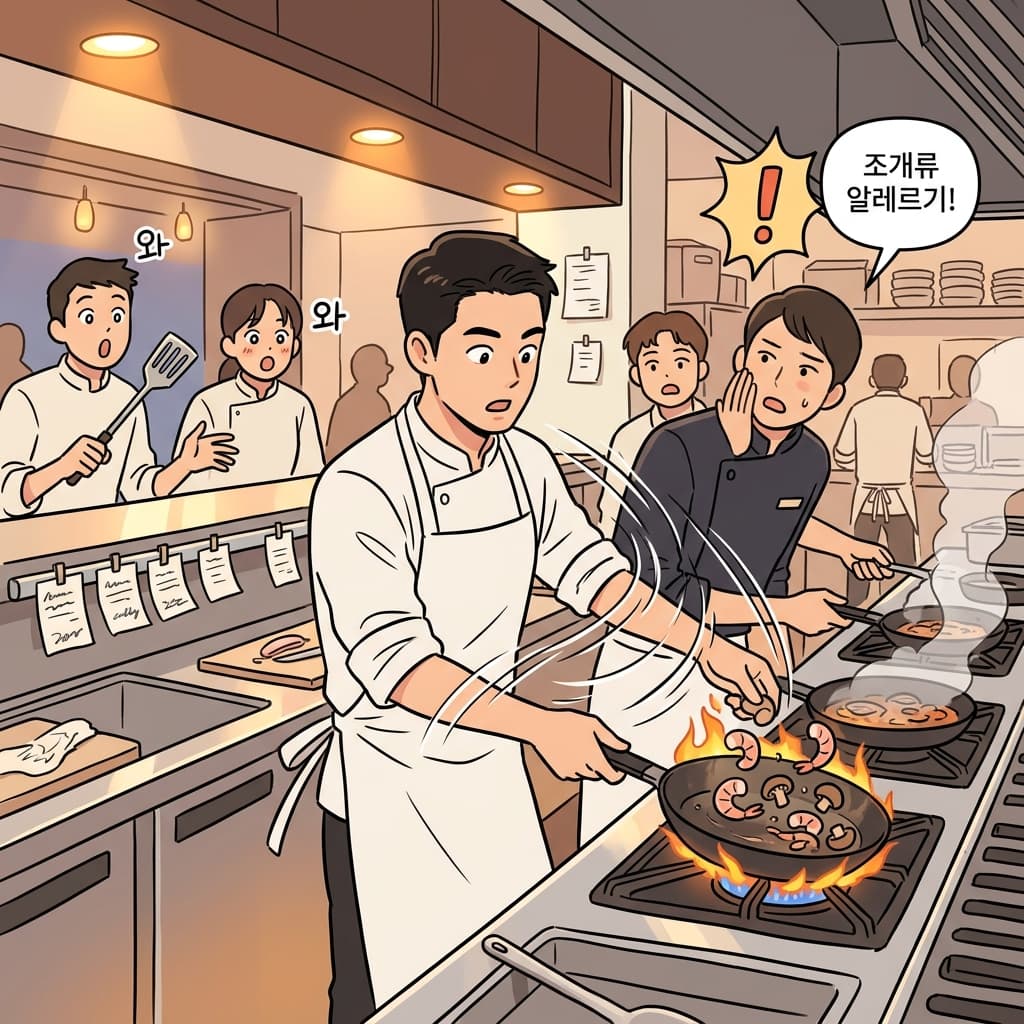 The chef changed the recipe on the fly when a guest mentioned an allergy.