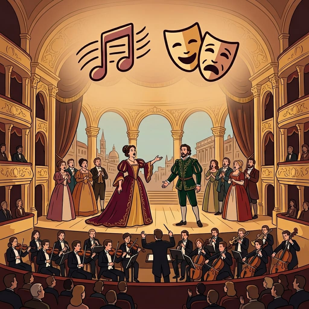 The audience was moved by the opera's powerful final performance. (MUSIC + DRAMA = OPERA)
