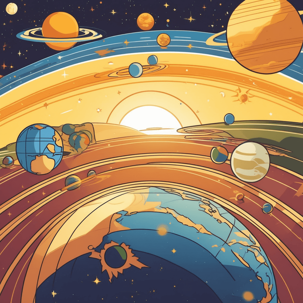 Planets orbit the sun in perfect curved paths through space