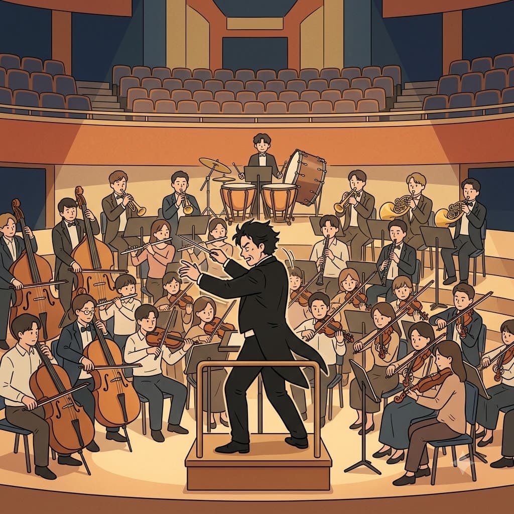 The conductor orchestrated the musicians into a perfect performance.