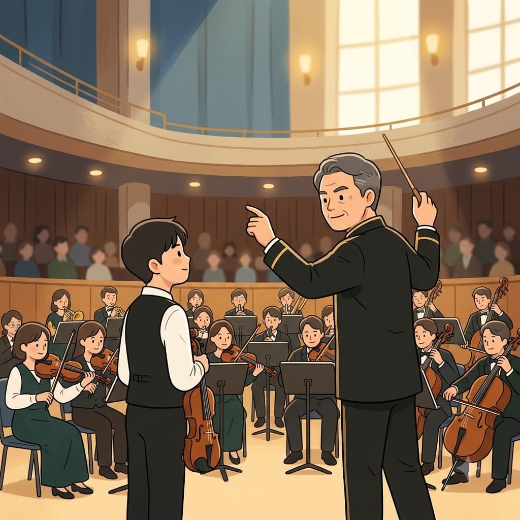 “Orchestrate your fate — like a maestro, don't just wait!” the conductor told the young musician before the performance.