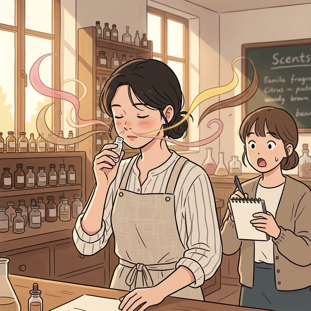 The perfumer's osphretic skill lets her identify every note in a single sniff.