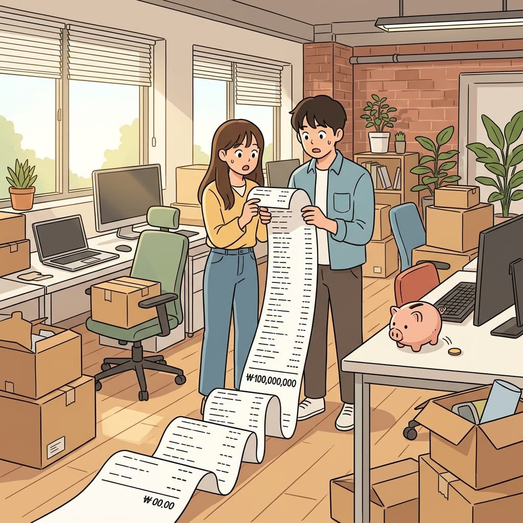 The startup's initial outlay for equipment nearly emptied their savings account.