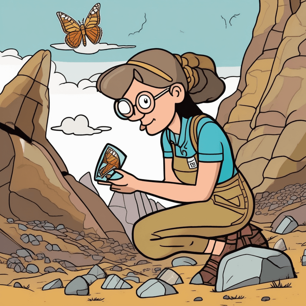 Ancient strata overlie secrets, where butterfly fossils amplify time's stories!