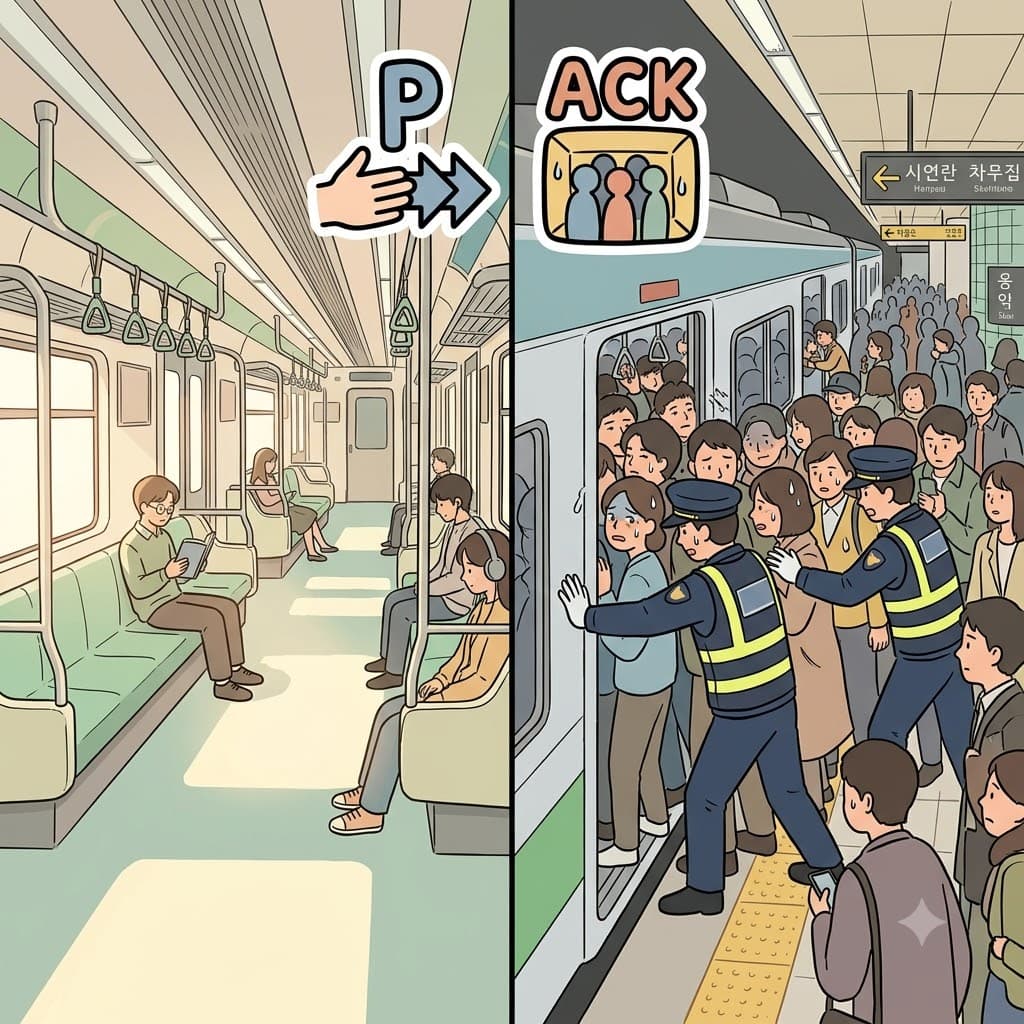 The subway was completely packed with commuters, leaving no room to move.