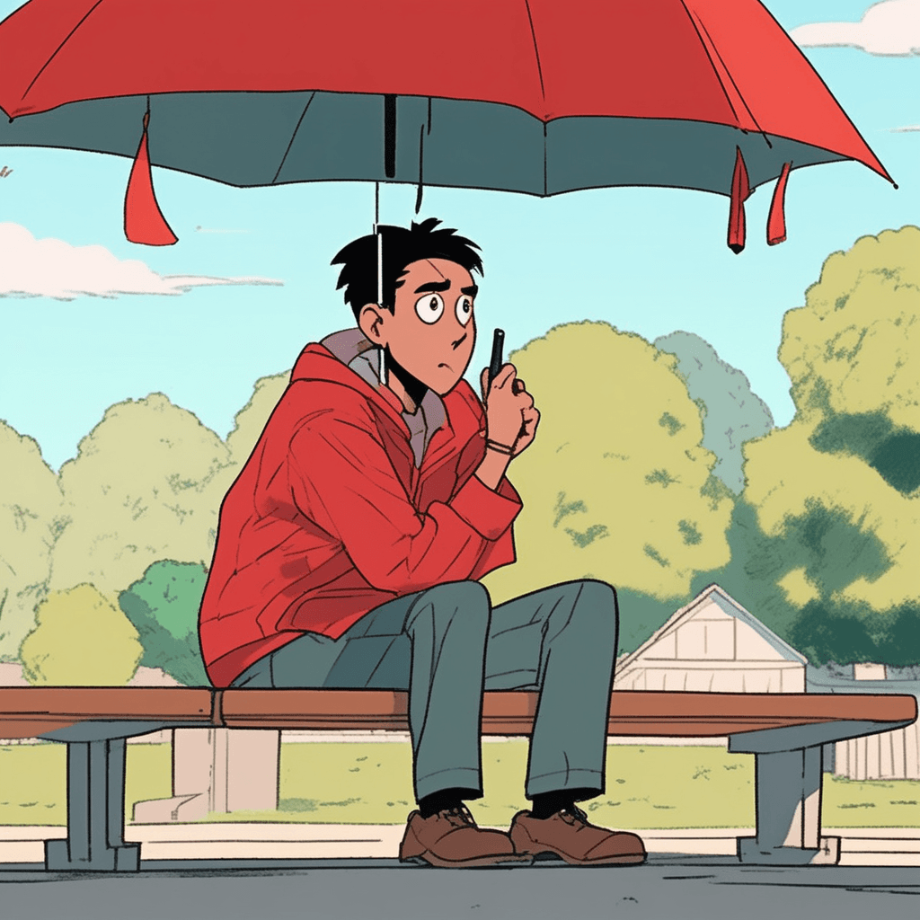 Noya hides behind his para, paranoid and worrying about imaginary plots!