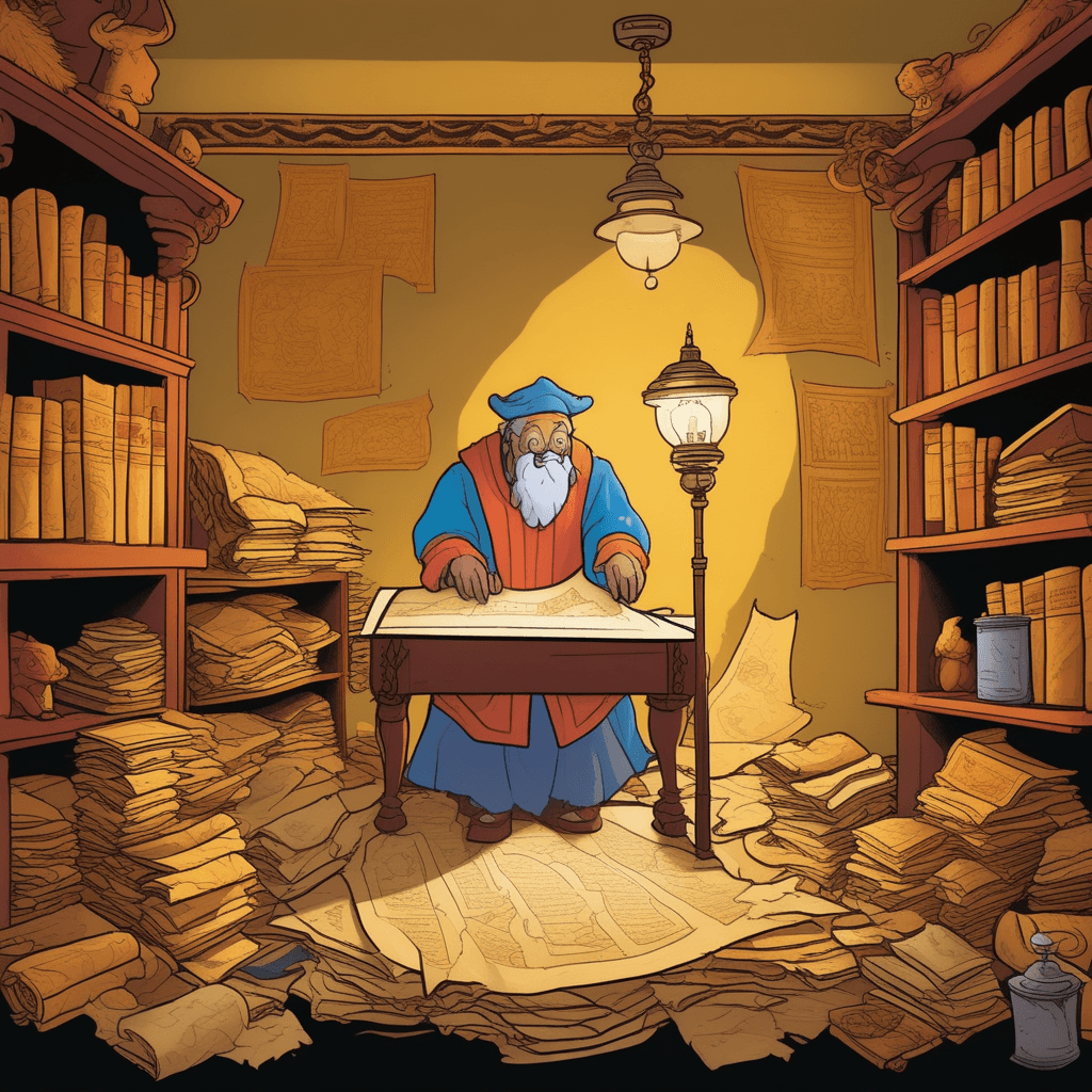 Organizing parchment by department in a tiny apartment!