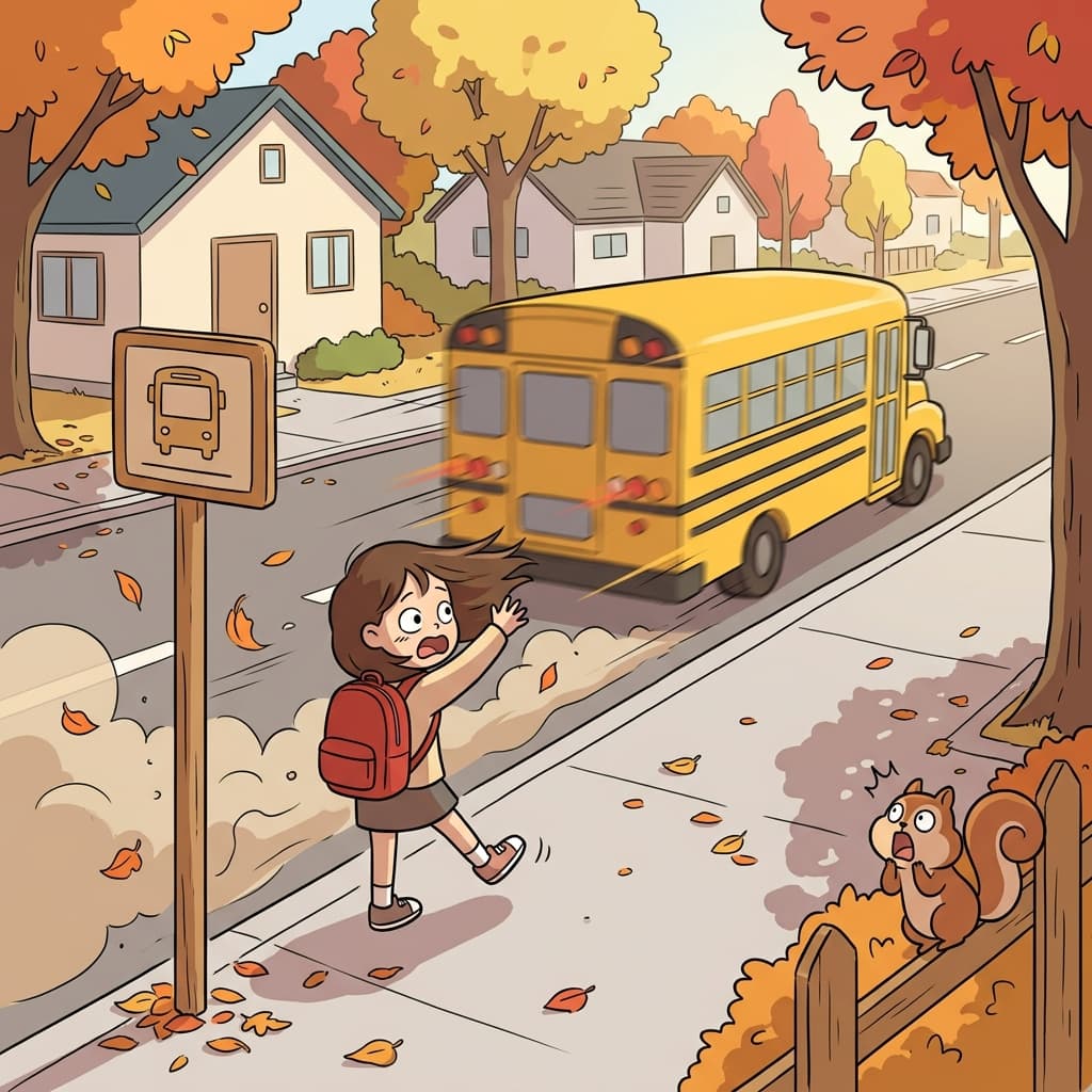 I watched my old school bus pass by without stopping for me.