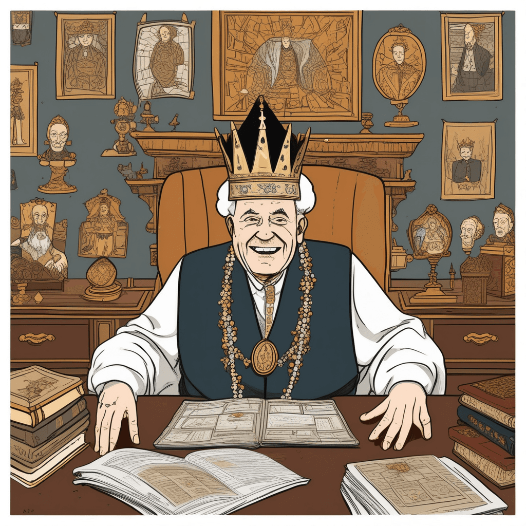 The patriarch's research crowns him as family monarch.