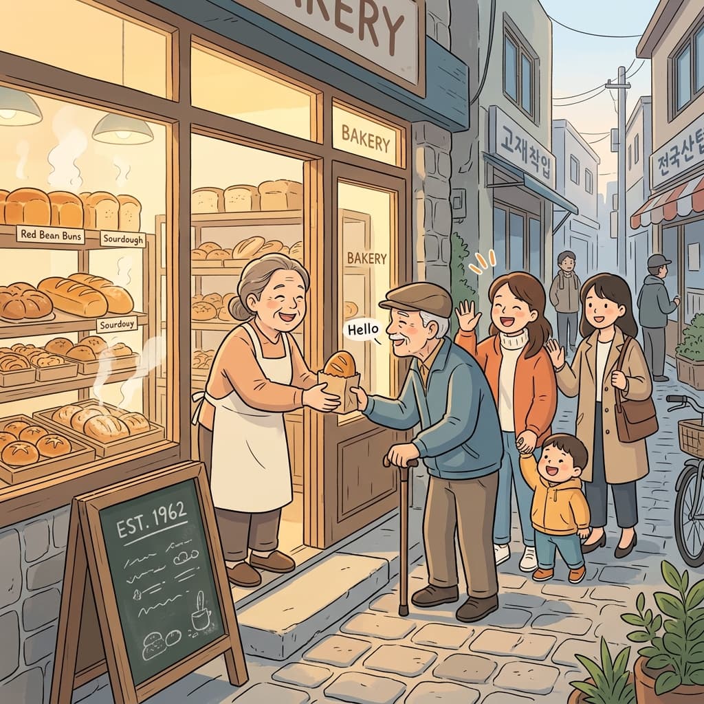 Locals patronize the tiny bakery every morning, keeping it alive for decades.