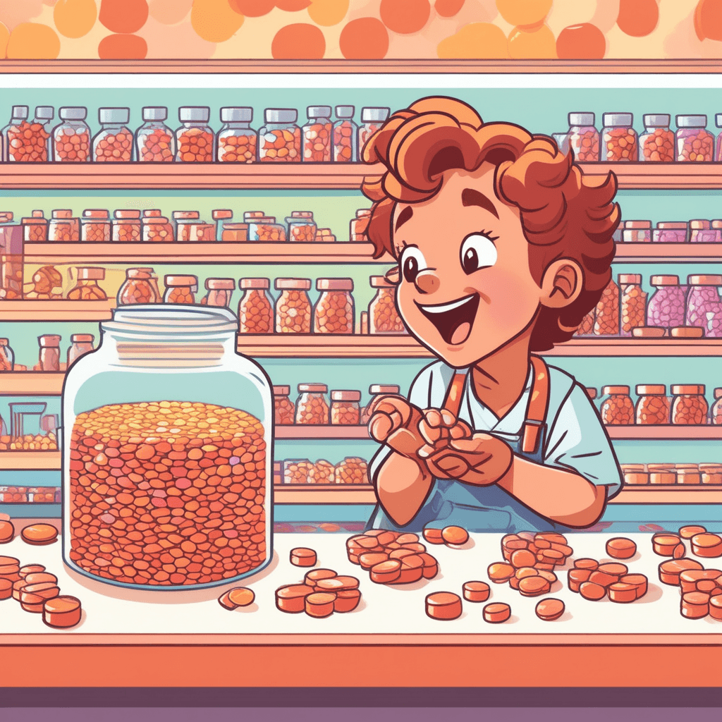 Counting copper pennies for candy