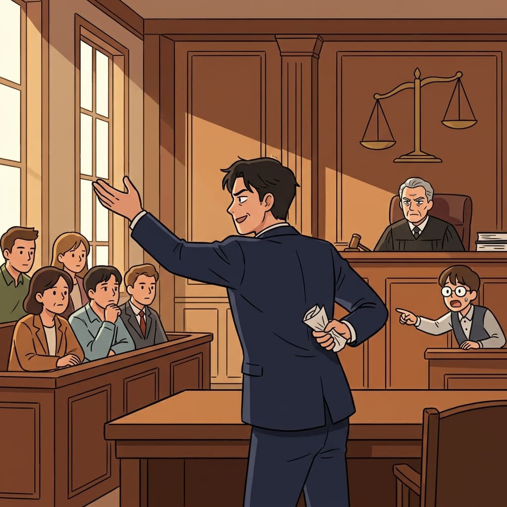 The lawyer tried to pervert justice by hiding key evidence from the court.