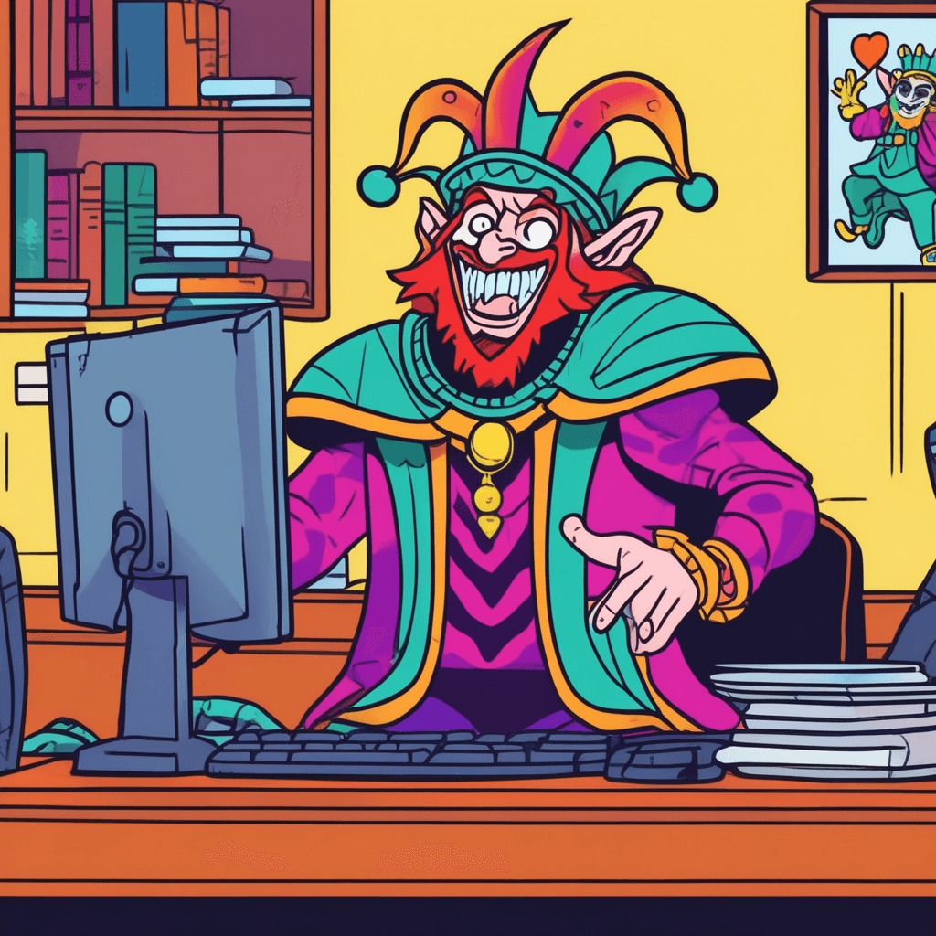 The jester loves to pester the poor tester!