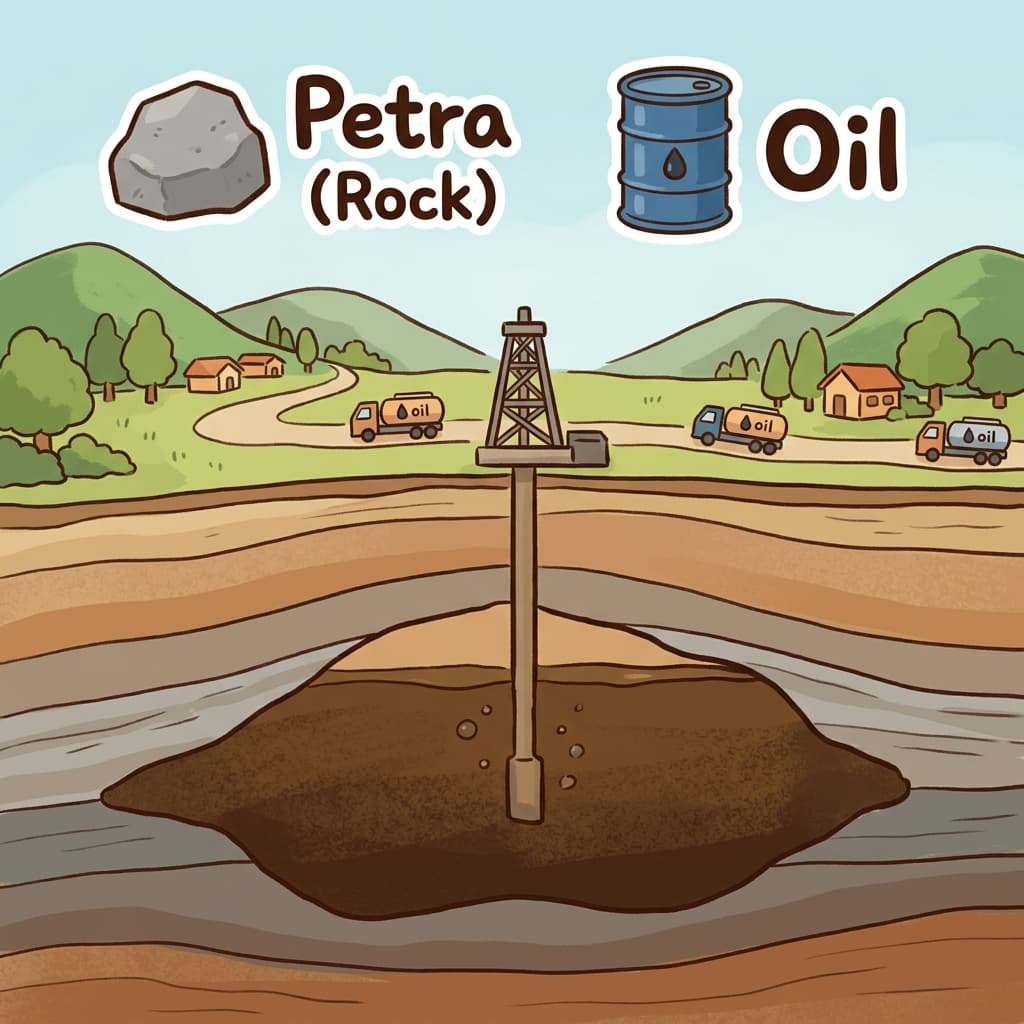 Petroleum comes from rocks deep beneath the Earth's surface.